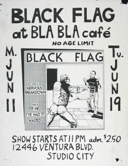 Black Flag Flyer - 1979 Raymond Pettibon - Image: Ryan Richardson