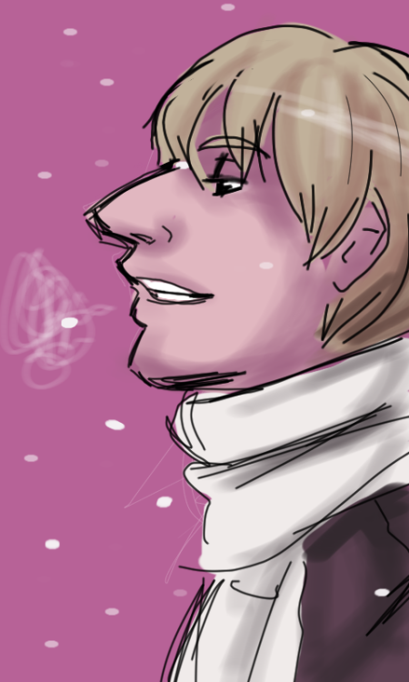 Attempted to draw on my Droid’s tiny screen with a sketch program. And my finger. xD don’t know why I thought that was a good idea. Anyways, it’s Russia from Hetalia.