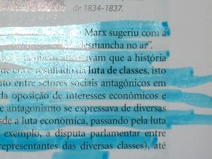 Utilizando o marcador de texto: