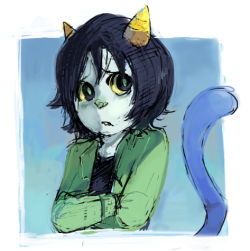 cycliccircumferentia:  Nepeta drawn in pchat.I’m still getting used to that thing. 