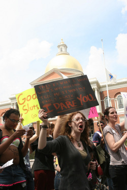 kittencoaster:  mymilkspilt:  awesomenesssaveslives:  SlutWalk Boston-162 by pweiskel08 on Flickr.  This woman’s righteous anger just made me cry.  I KNOW THESE PEOPLE  