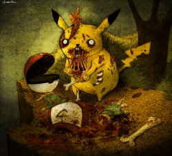  Zombie Pikachu by Berk Oztürk  