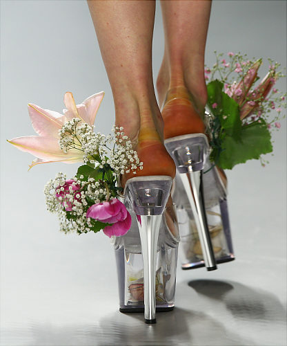 Flower heels by Scherer Gonzalez