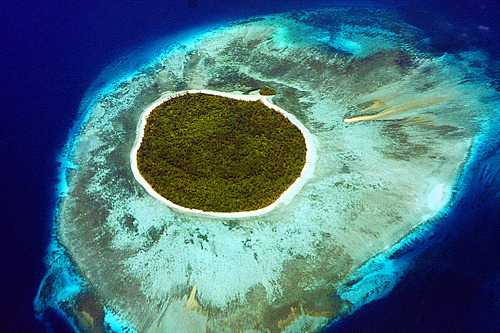 Coral atoll, Maluku Islands, Indonesia