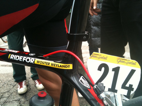 (via In memory of Wouter Weylandt on Fumy Beppu’s bike #giro on Twitpic)