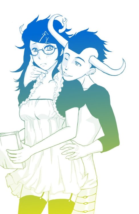 paranoiainbloom:  (via Vriska x Tavros: HemoSwitch by ~roika-elfili on deviantART) —- Vriska being innocent and Tarvos being forward…well now. 