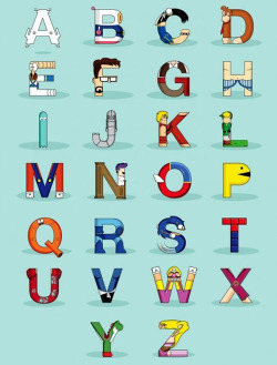 toptumbles:  Video game character alphabet 