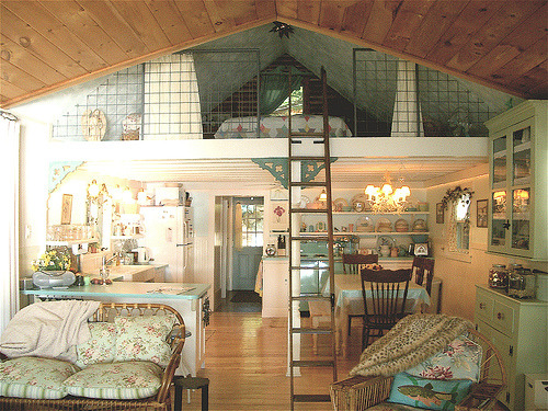 partytights:  One-room living. 