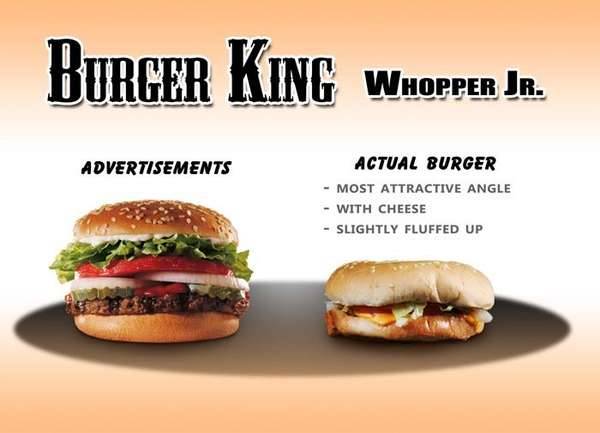 Honest Advertising - Photos of Fast Food Ads vs Reality