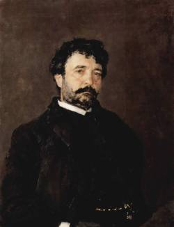 Valentin Serov: Portrait of Italian singer Angelo Masini, 1890