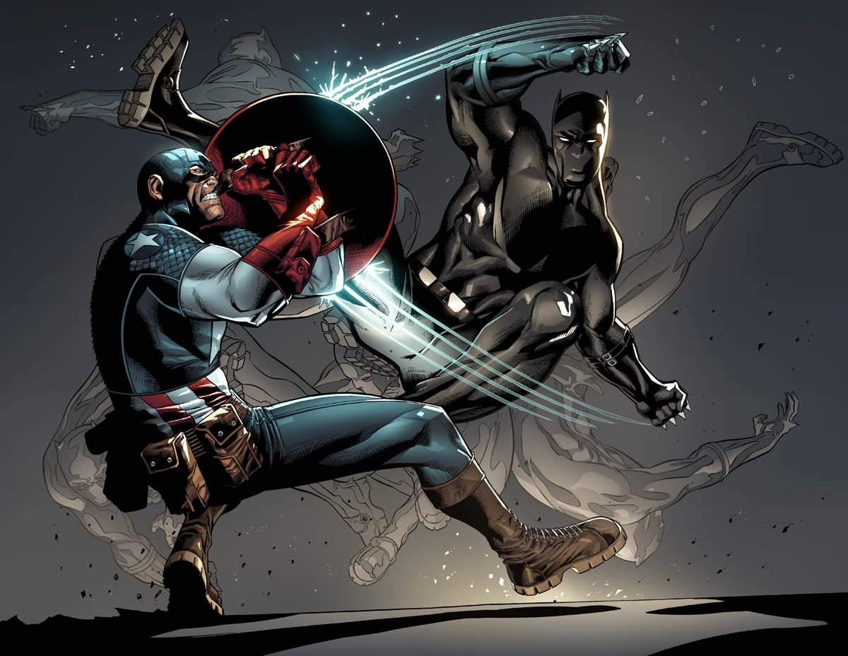 marveloustransformer:  Captain America Vs Black Panther just saw this battle in the