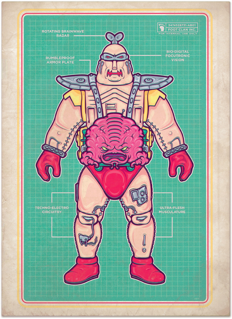 Krang and his mechanical body get labeled by artist Steve Dressler. This piece was created for The Autumn Society’s “Shell Shock” TMNT show on June 3rd.
Related Rampages: Hello CoCo | Mr. B (More)
Krang’s Android Body by Steve Dressler (Store)...