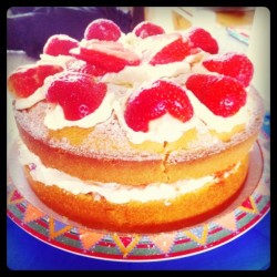 My Strawberry Cake (not as good as my mum’s,