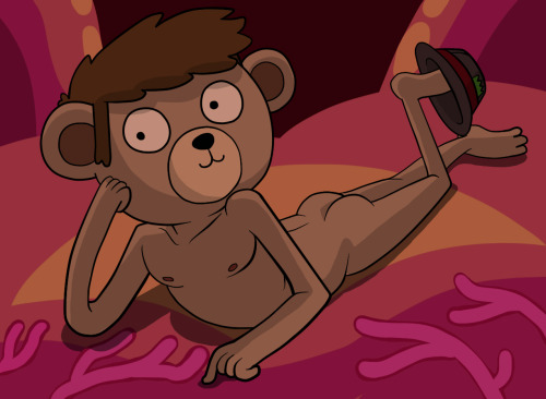 monkeysuitless:  Party Pat from Adventure Time. Cause he’s TOO GODDAMN SEXY CUTE. Posted on my FA here: http://www.furaffinity.net/view/5780029  My 100th Tumblr post is a Rule 34 collab with my boyfriend. <3