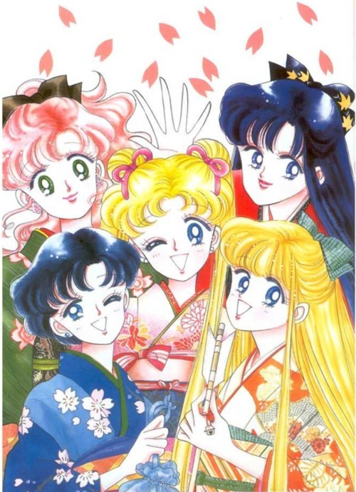 mrsarcastic:  Sailor Moon Art Book #1 Kimonos! 