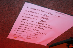 from-the-back-row:  The guy’s setlist from