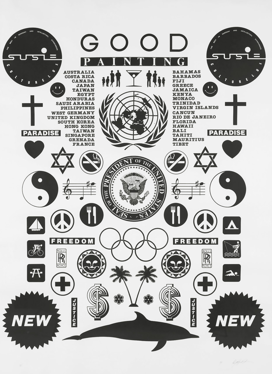 Good screenprint by Ashley Bickerton, 1988
