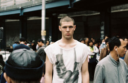 skinnyjeansandsex:    Jeremy Wardlaw by Jesse Jacobs  Check it out! Same H&amp;M T-shirt that the Rabbit is wearing in my Berlin Bunnies pics. &lt;3 