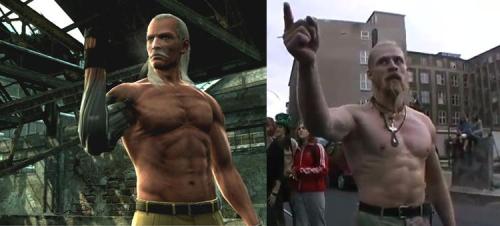 cannotunsee:Lookalikes: Liquid Ocelot vs. Techno VikingSee Also Techno Viking vs. Olaf the Berserker