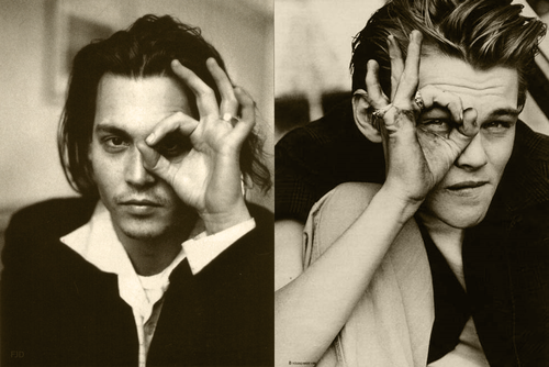 mediaexposed:  Johnny Depp and Leonardo DiCaprio: all seeing eye/666.