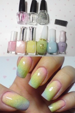 maddichan:  Rainbow Pastel Nails 