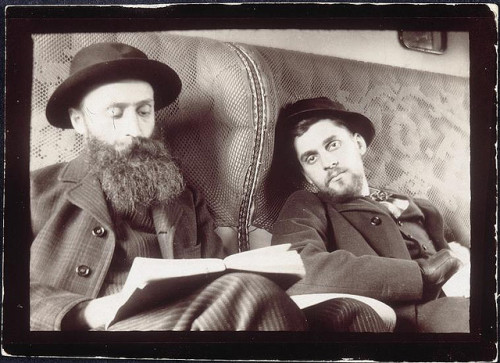 hairymouthfuls:  Edouard Vuillard on a train with Antoine Bibesco. 