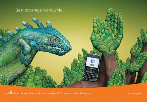 this is an AT&T advertising campaign that was designed by Jose Estrada, a Mexican, who won a million dollars in an open competition organized by AT&T just using painted hands and a mobile phone. Quite amazing!!! Enjoy it!