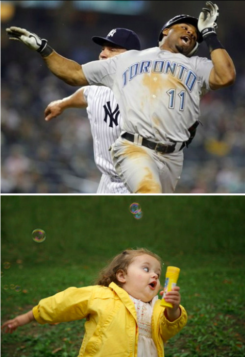 Cualquier parecido con la realidad es coincidencia :3  I knew Rajai Davis reminded me of someone… 