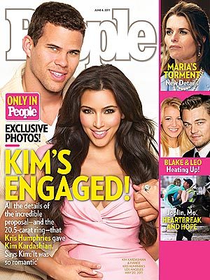 Breaking news, guys—Kim Kardashian is going to put a ring on it. She just got engaged to New Jersey Nets forward Kris Humphries.
Who else is way too excited about how many tabloid covers this wedding is going to be featured on over the next six...