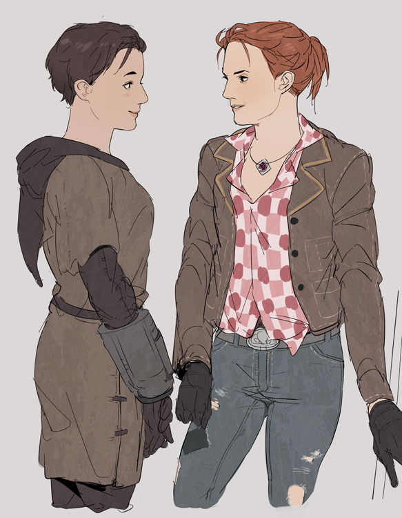 eljackinton:  coffeeminx:  Veronica and Cass from Fallout New Vegas as drawn by Gobeur.