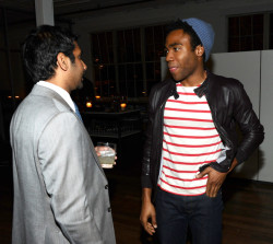 awesomepeoplehangingouttogether:  Aziz Ansari and Donald Glover 