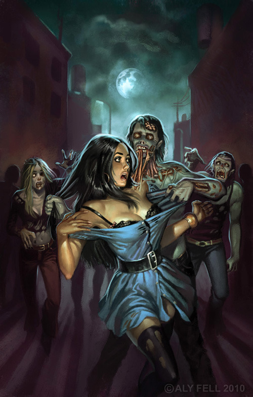 tequilascented:  Zombie Terrors - Aly Fell One of the best zombie posters I’ve