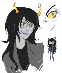 lolakills:  I think Vriska’s hot, so I colored this sketch. …. Wait. There isn’t any logic in that, wait, what. 