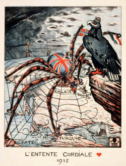 muscovy:  polyesterspectre:  aliarch:  I always wanted to learn History from the other side. World War One German Propaganda Poster, Britain takes over.  Awesome find!  Wow, that is amazing. 