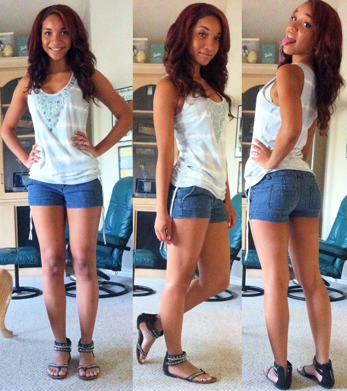 theraybabyray:  OOTD: 5.27.11 Occasion: School top from F21 sandals from Shoe Carnival