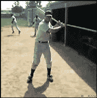 When you try to swing a bat like a boss