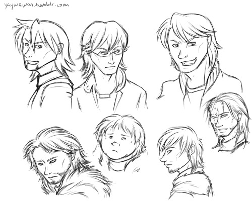 tygettlannister:some random head sketches while watching Tiger & Bunny LOL YOU GUYS I AM SO SOLD