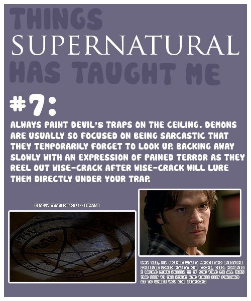 Things that Supernatural Has Taught Me.