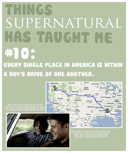 Things that Supernatural Has Taught Me.