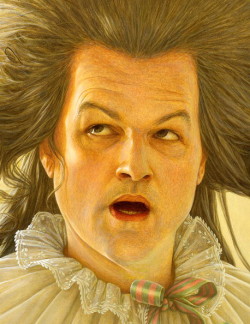 paperimages:  Stephen O’Donnell La Coiffure interrompue, detail - acrylic on panel - 2010 