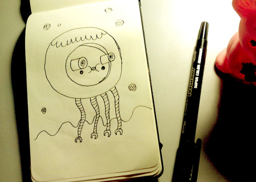 Another doodle from my pocket moleskine.