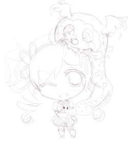 Mami and Charlotte! So cute&hellip; My favorite scene, I don&rsquo;t consider this a spoiler at all though! It&rsquo;s just a cute chibi&hellip; Anyways I don&rsquo;t know why this worm is so hard to draw, IT&rsquo;S JUST A WORM! 