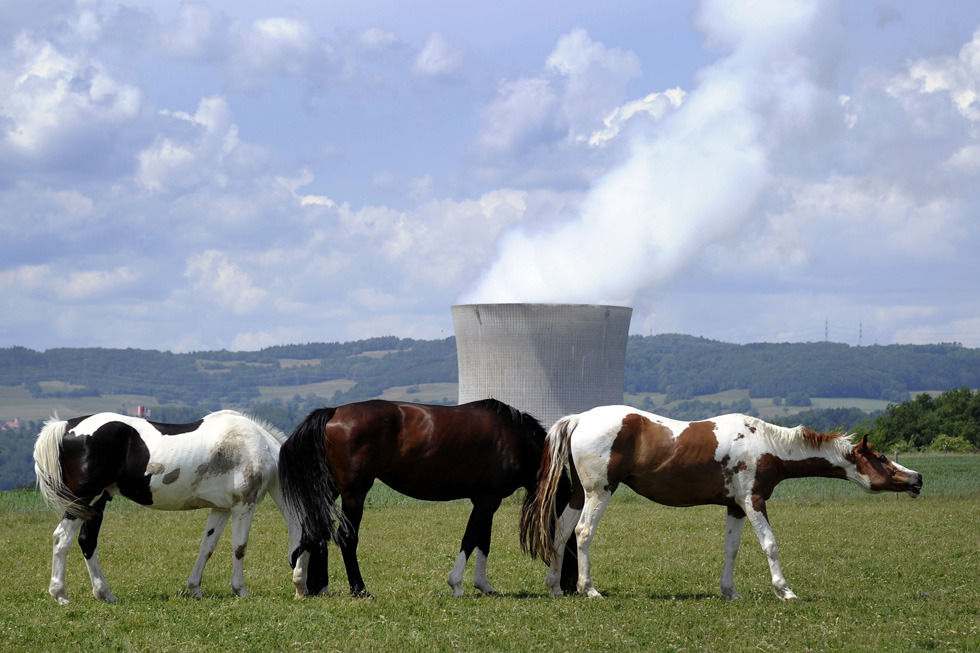 Nuclear plant - Leibstadt, Switzerland  The farmland of the canton of Aargau is