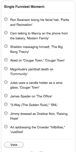 Have you voted in EW’s Season Finale Awards yet?