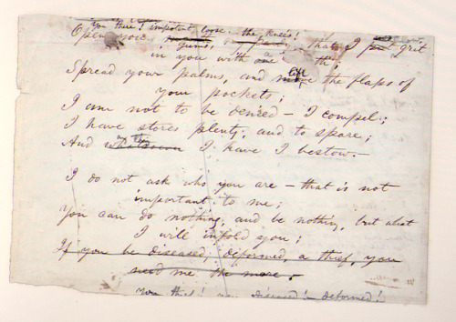 croathia: darklips: A page from Walt Whitman’s manuscript of Leaves of Grass (via; source