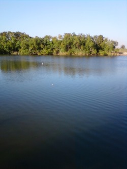 on a lake with friends