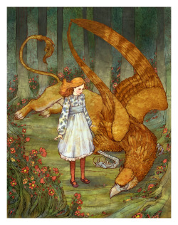 melhoneycat:  Alice and the Gryphon by Erin 