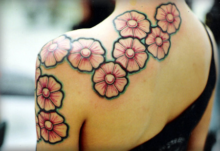 Orchid flower tattoo