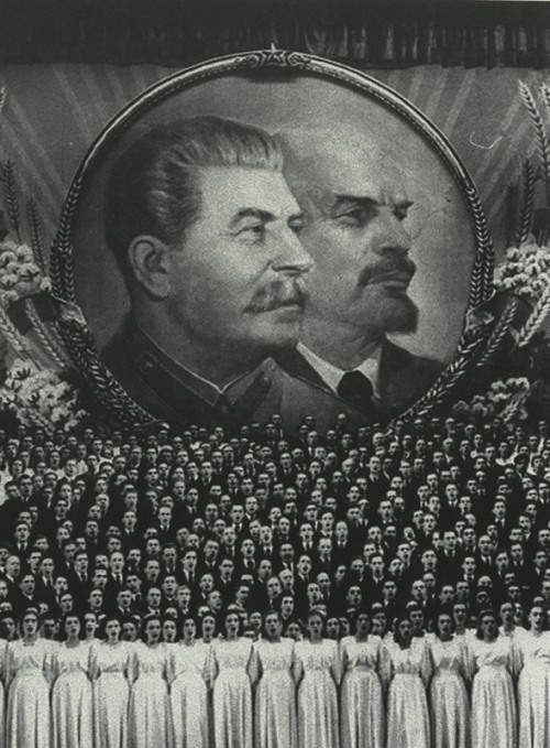 Amateur Choir Performing in Bolshoi Theater, Moscow photo by Yevgeny Khaldei, 1953