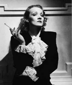 Femmedandy:  Marlene Dietrich. Have I Mentioned That I Adore Cravats? This Frothy